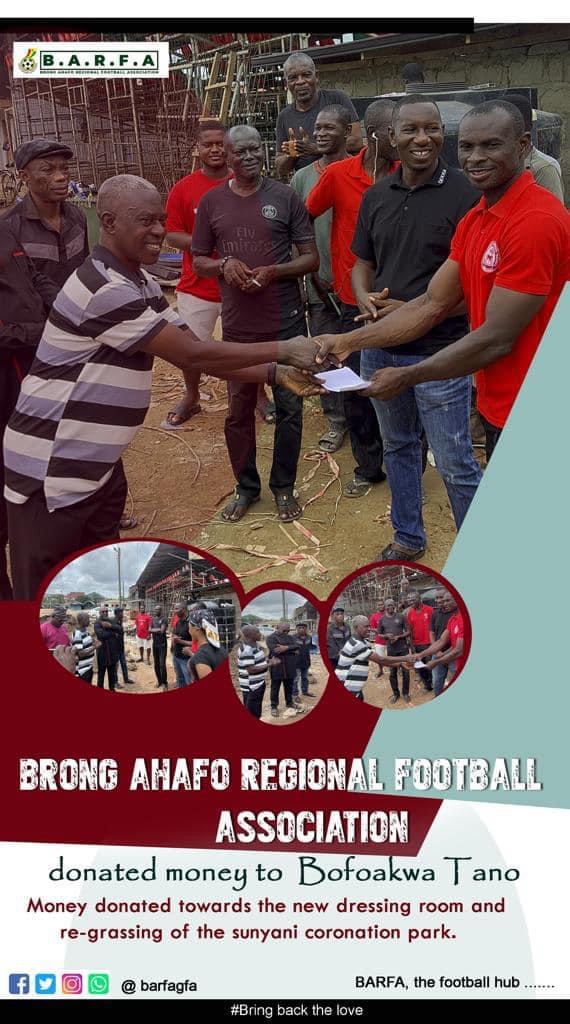 Brong Ahafo Football Club’s Generous Donation Enhances Facilities for Bofoakwa Tano F.C.