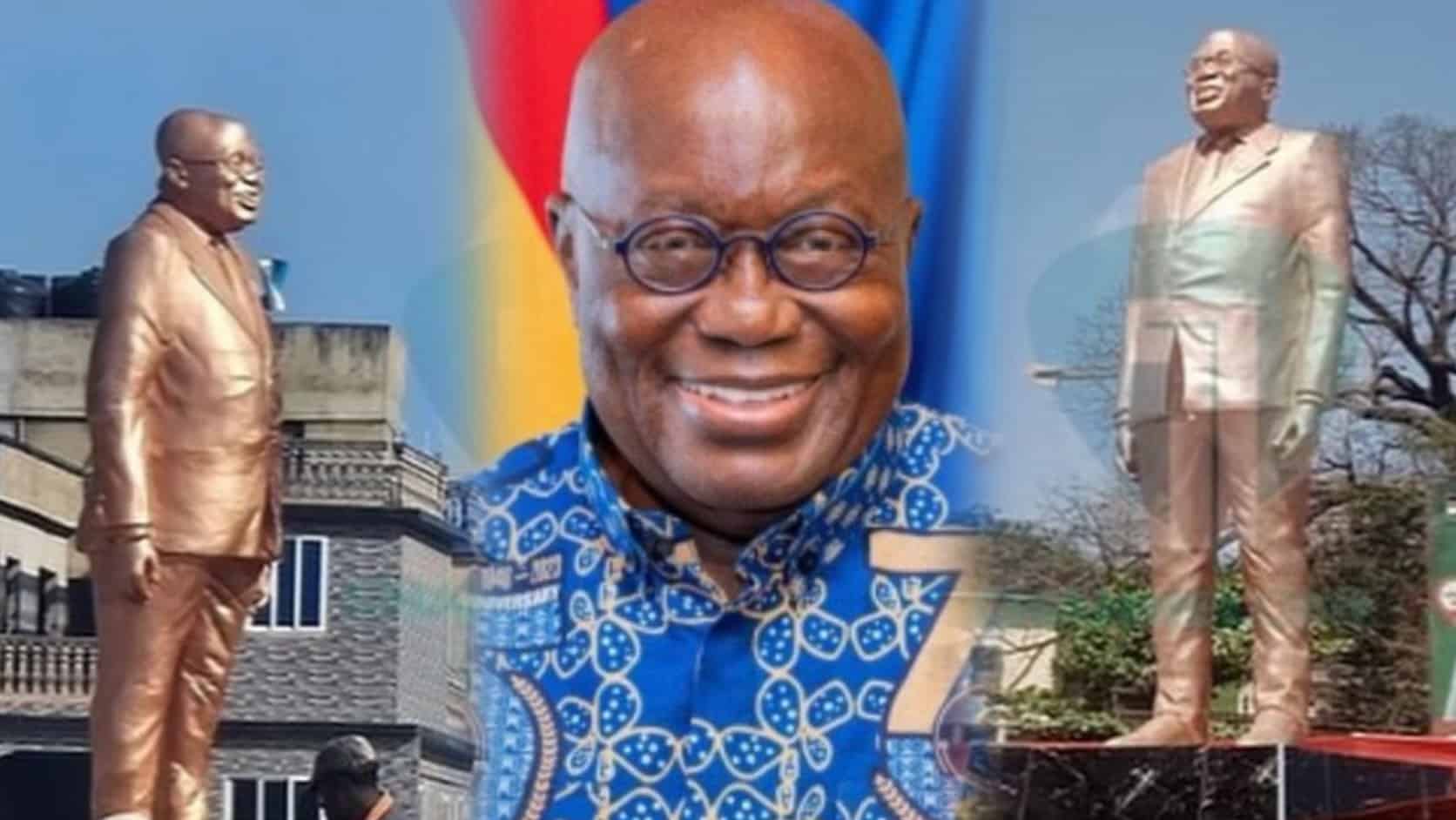 Sekondi: Akufo-Addo unveils statue of himself at Effia-Nkwanta Hospital