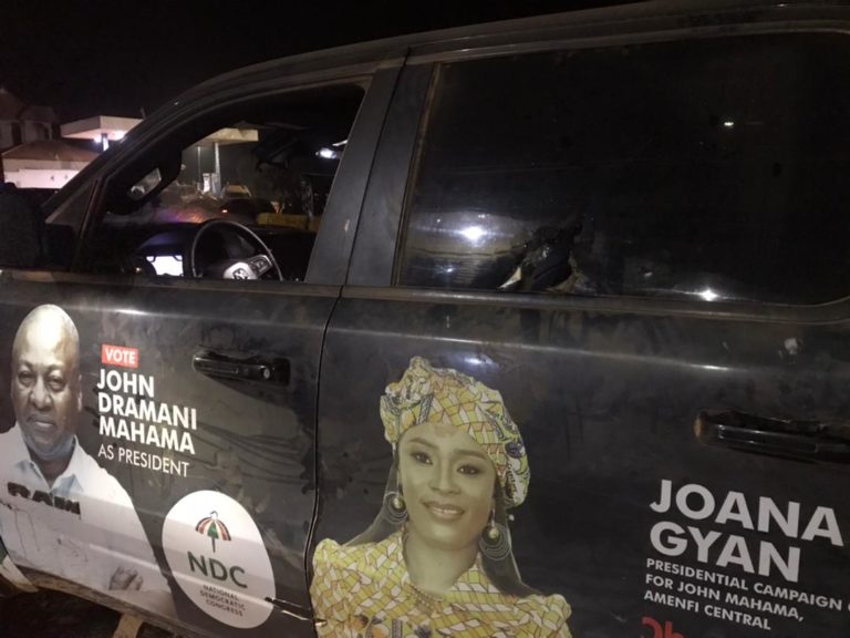 6 Injured As Alleged NPP Thugs Attack NDC’s Joana Gyan Cudjoe, Campaign Team